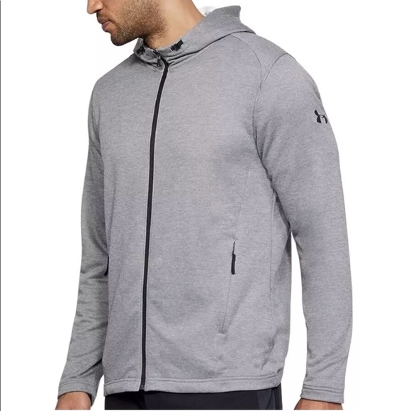 tech terry fitted fz hoodie